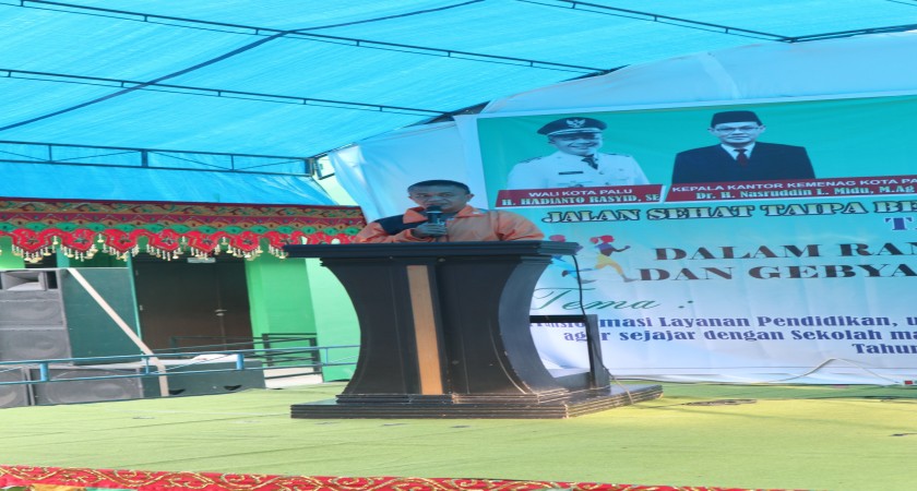 Sambutan Wali kota Palu Bapak Hadianto, Rasyid, SE
